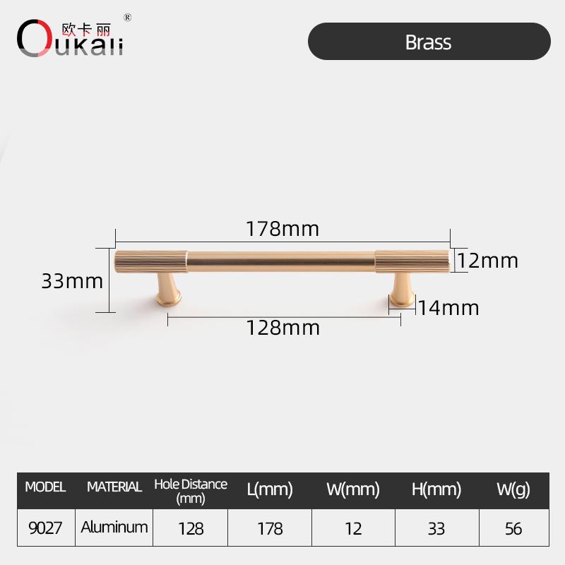 Oukali American Style Antique Aluminum Cabinet Door Handles Furniture Pulls for Kitchen Closet & Wardrobe Drawer Handles