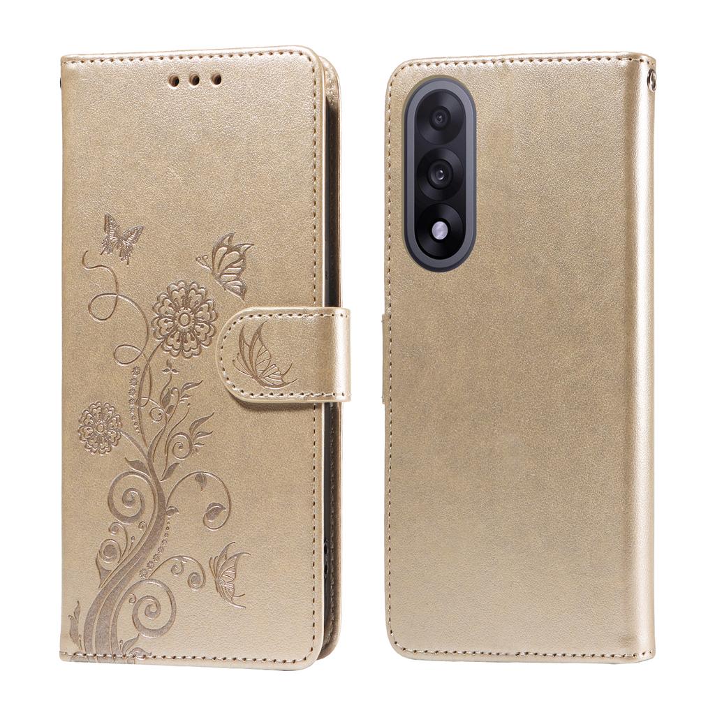 For OnePlus Ace 5 Ultra 5G/OnePlus Nord 5 5G Leather Case Butterfly Floral Imprint Wallet Stand Cover
