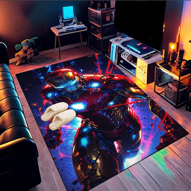 Iron Hero's Rise Area Rug Suitable for Indoor And Outdoor,Carpets for Kitchens, Homes, Offices, Living Rooms,Home Decor,Christmas Gift