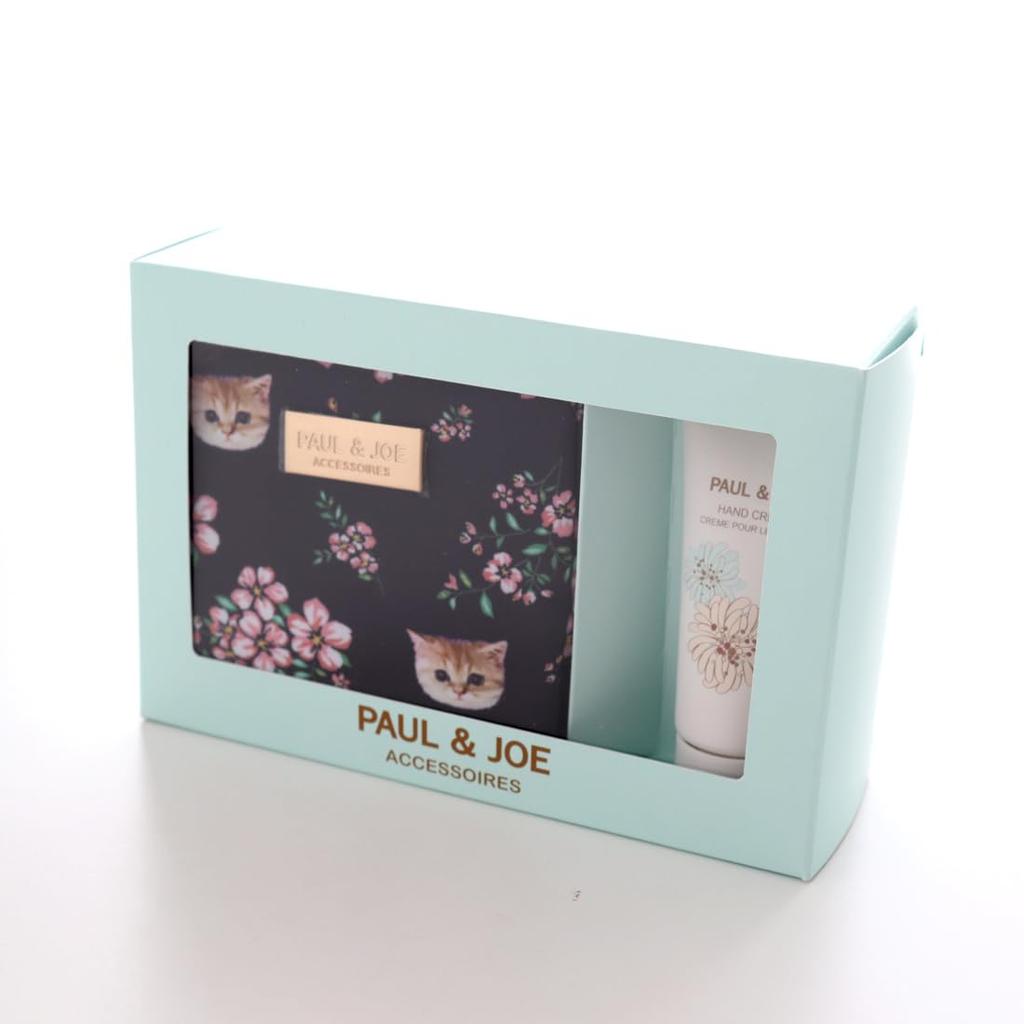 PAUL & JOE ACCESSOIRES Pouch & Hand Cream Set (Packaged) Chrysanthemum 001214 (Blue)