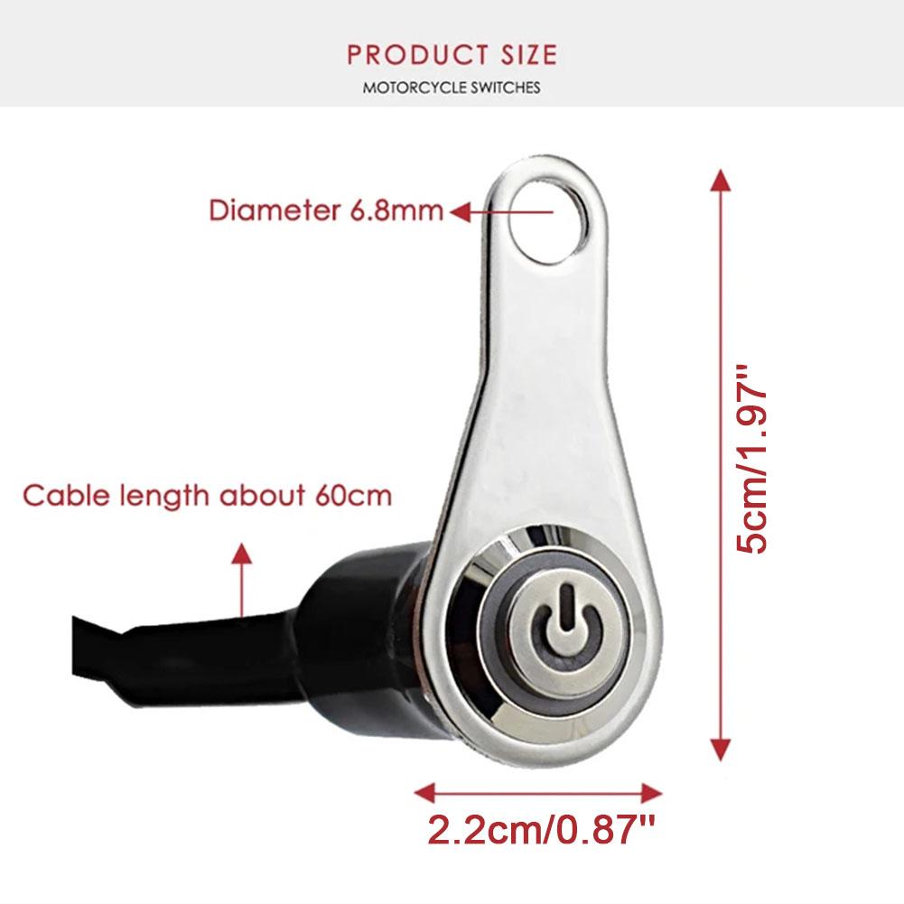 Кронштейн из нержавеющей стали, переключатель фар, точечный светильник, ВКЛ-ВЫКЛ, металлический выключатель света с подсветкой, универсальный 12 В