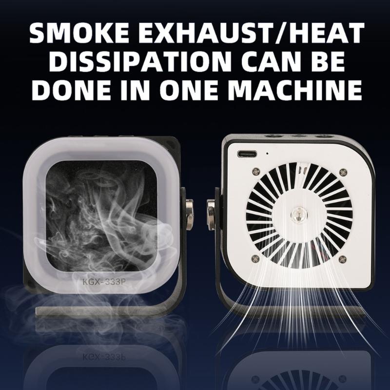 Поглотитель смога DIY Рабочий вентилятор для пайки, 5 В Вентилятор для пайки Поглотитель дыма при пайке Удалитель Вытяжка для дыма