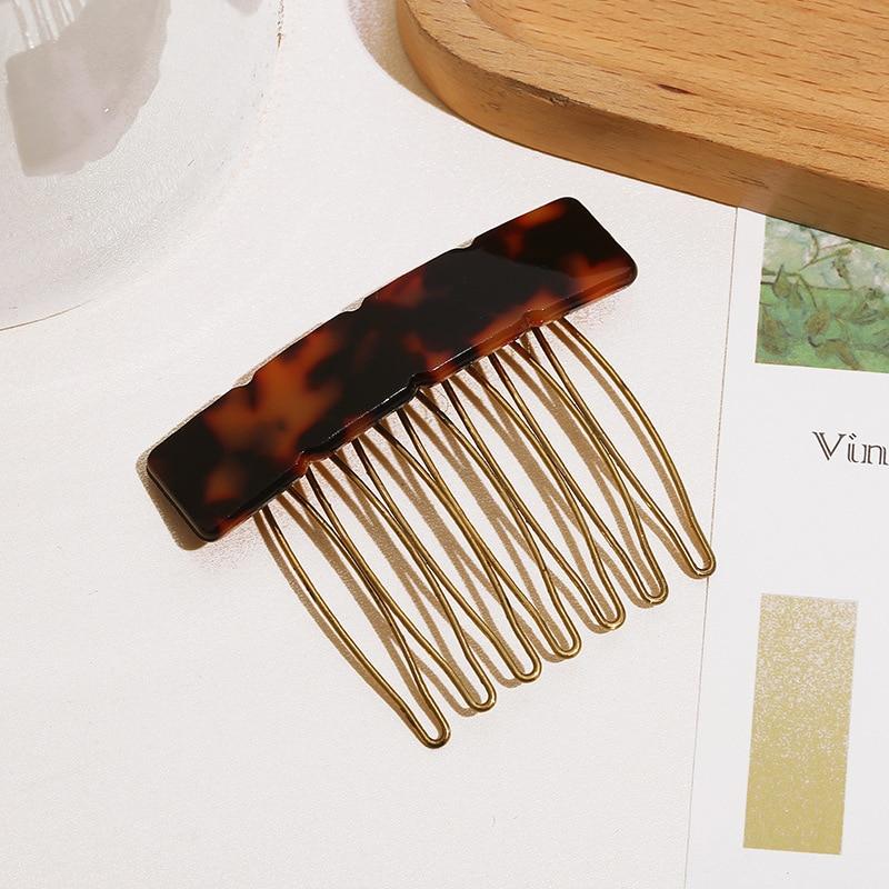 Small Size 7 Teeth Insert Comb Clip Women Hair Styling Hairpins Women Headwear Jewelry Bangs Broken Hair Comb Clip Girls Gifts