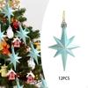 12 шт. Рождественские звездные украшения украшения гальванопокрытие праздничная вечеринка