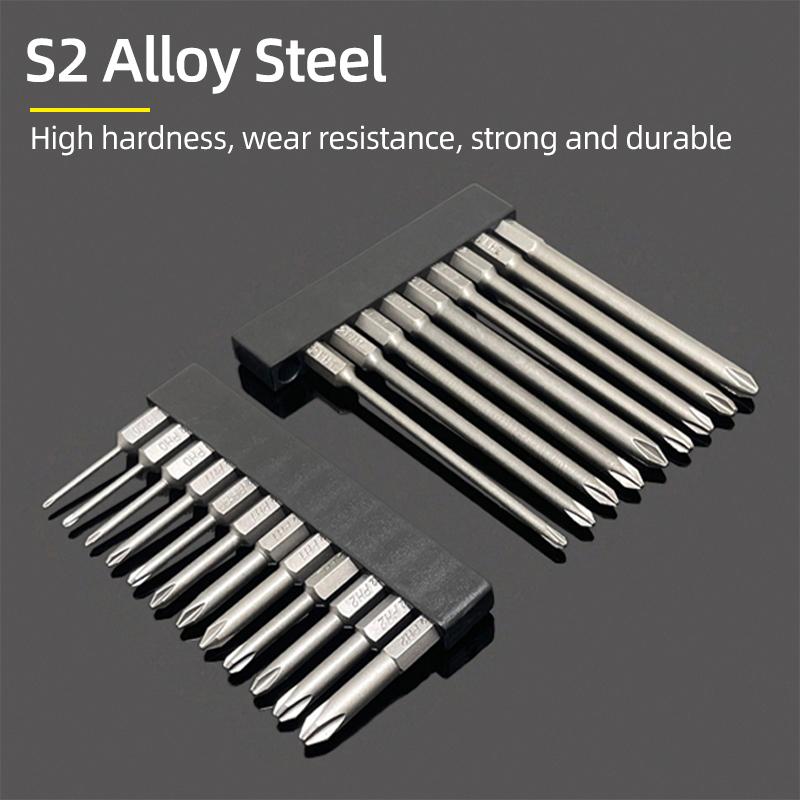 1PC Phillips Screwdriver Bits Cross Head Magnetic Screwdrivers PH00 PH1 PH2 S2 Alloy Steel Hex Shank Hand Tools 50/75/100/150mm