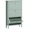 Modern Three-Drawer Shoe Cabinet - Green