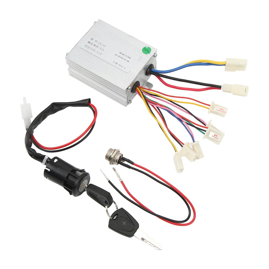 12 В 500 Вт Контроллер щеточного двигателя Контроллер для электровелосипеда мотоцикла Комплект с замком и портом для зарядки