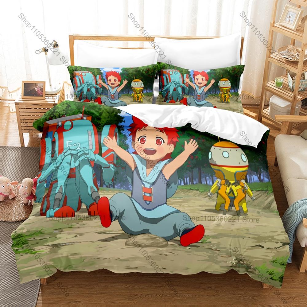 New Eden E92 Maintenance Robot A37 Scout Robot Post-Apocalyptic Pastoral Farm HD Print Bedding Set Duvet Cover + 2 Pillowcases