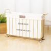 Nordic Style Iron Storage Basket with Wheels for Books, Snacks, Magazines, Yoga Mats & Sports Equipment