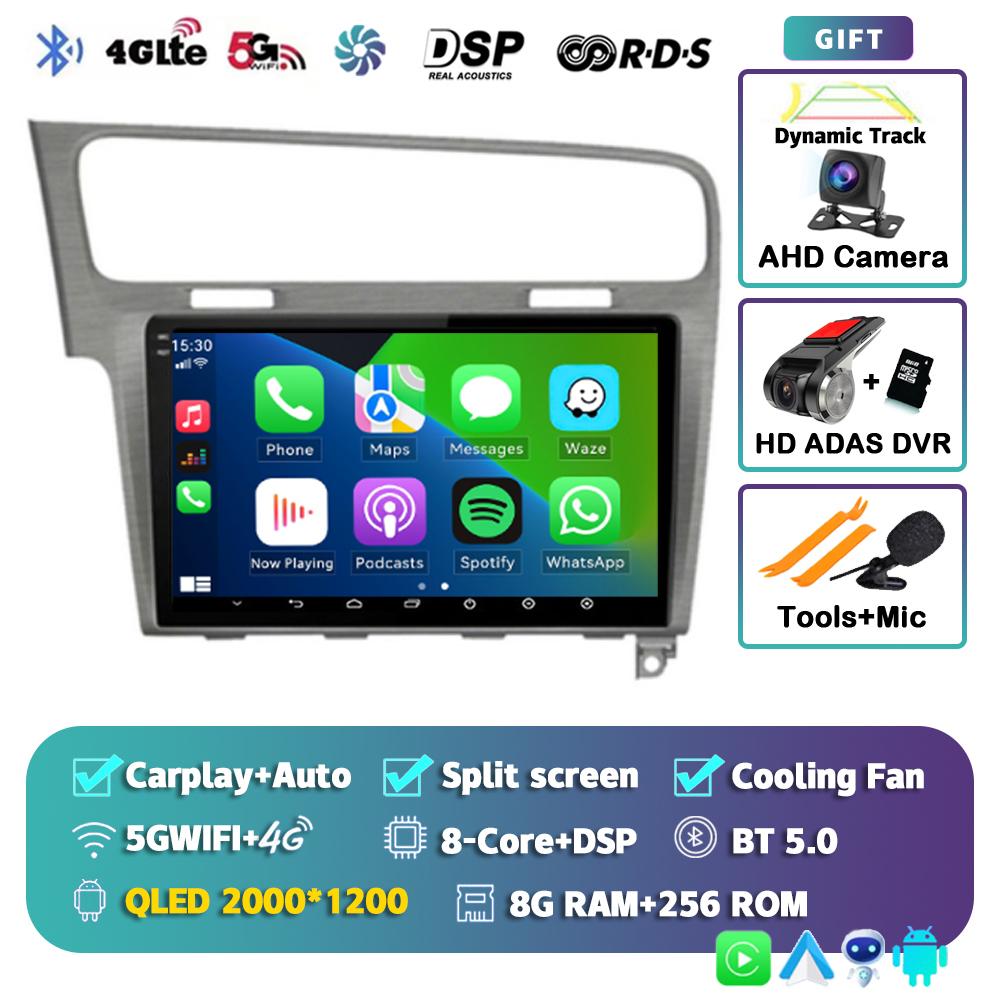 Android 14 Carplay Автомагнитола Для Volkswagen VW Golf 7 2013 - 2016 2017 2018 2019 2020 MK7 Мультимедийный Плеер Стерео Система GPS Головное Устройство