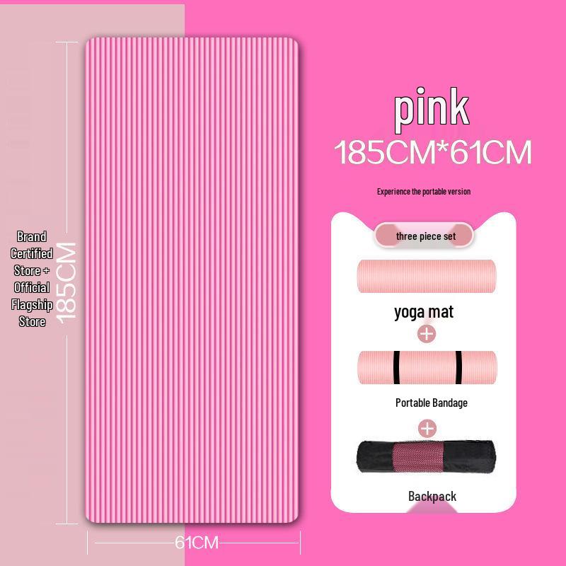 Утолщенный и Экстра-Большой Коврик для Йоги для Начинающих - Унисекс Коврик для Домашних Тренировок