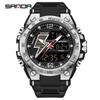 Sanda Men's Multifunctional Waterproof Luminous Military-Style Outdoor Sports Electronic Watch