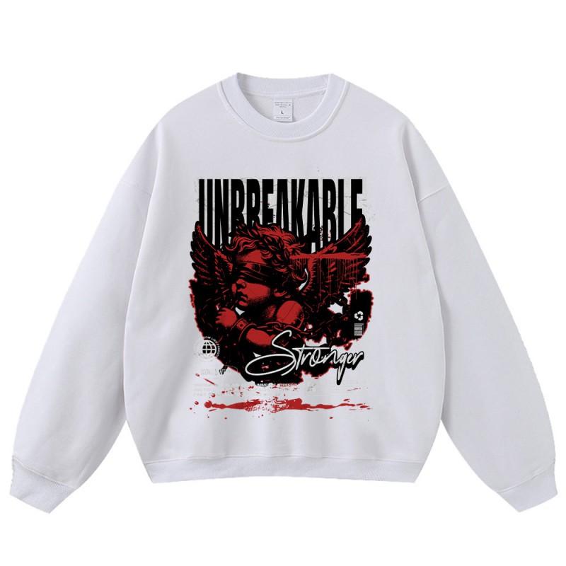 Oversized Streetwear Hoodie Men Women Vintage Washed Cotton Graphic Print Loose Fit Crewneck Hooded Styles