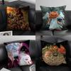 h-HELLOWEENS Rock Band Pillow Case  Plush Fabric Soft  Pillowcase Double Sided Print Cushion Cover Household Gifts