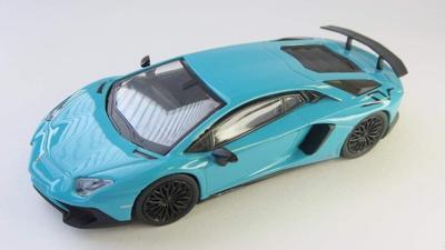 Kyosho Bunka Original Scale Mini Car Series Lamborghini Aventador SV Blue Готовый продукт 1/64