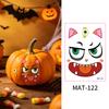 Halloween matte tattoo stickers for decorating pumpkin expressions - DIY creative decoration items for party atmosphere enhancement