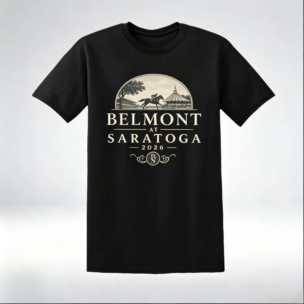 At Saratoga 2026 Horse Racing Fan Tshirt Unisex And Unisex 2026 Summer New Fashion Unisexs Tshirt Cotton Breathable Comfortable Tees