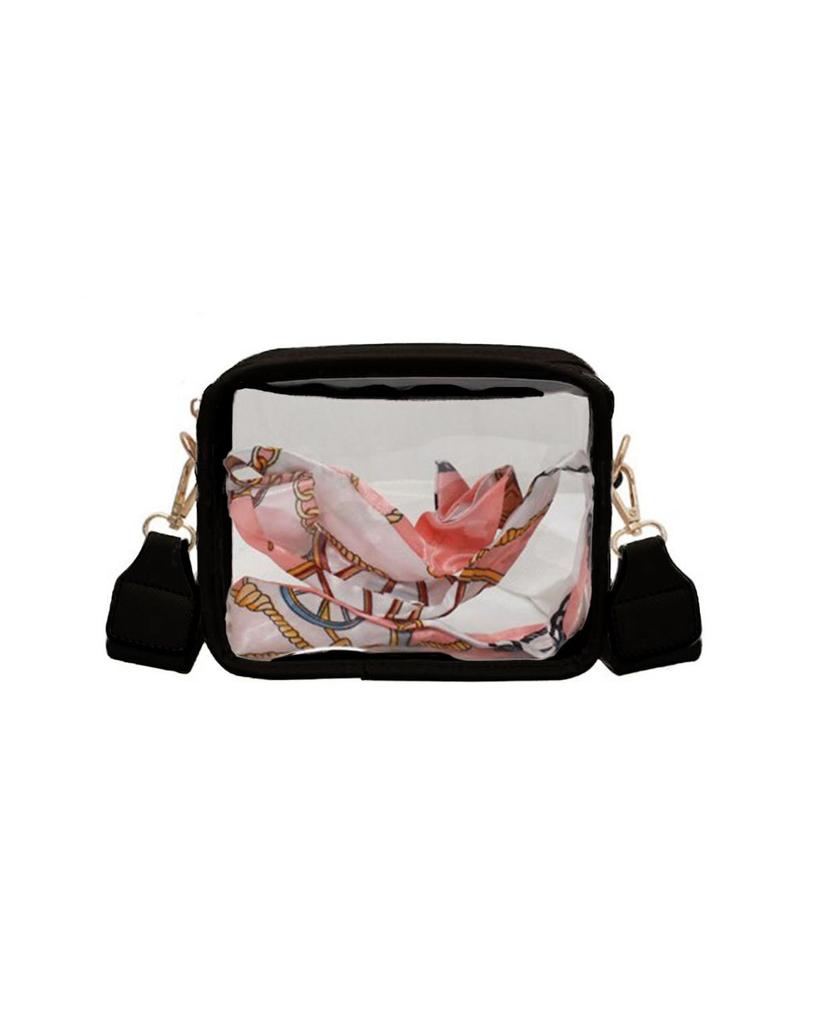 Azura Exchange Сумка через плечо из прозрачной кожи и ПВХ-ремешка