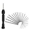 Samcos Hand Micro Pin Drill Bits Manual No Power Quiet Drilling Precision DIY Tool Drill, Drill, Vise, 26-Piece Set, 0.5mm-3mm, Drill, Needed, Tool,