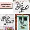 18”X13” Металлический настенный трафарет Bless This Home Decor - Элегантные знаки для украшения гостиной - Идеально подходит для добавления нотки благословения