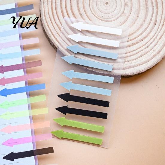 Non Blocking Text Labels Arrow Index Tab Stickers, Translucent PET Page Markers, Tabs Colorful Sticky Flags for Organizing Book And File Color