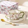 Фарфоровая чашка и блюдце в форме цветка сливы, кофейная кружка, посуда, столовая посуда, кружки с цветами, чашка для послеобеденного чая, чашка для фруктового сока