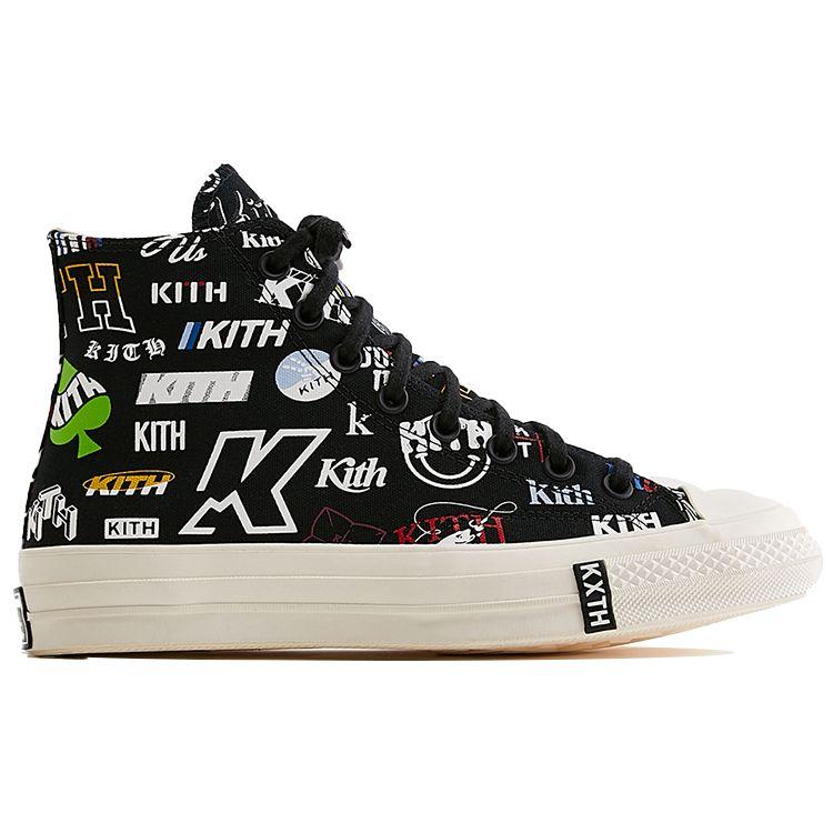 Kith x Converse Chuck 70 High 10-й юбилей - Черные Унисекс Кроссовки Multi Egret 172465C