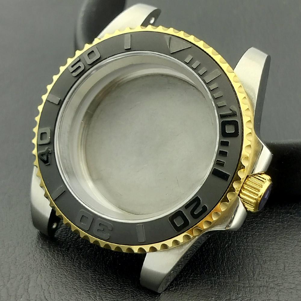 40mm Mechanical Watch Case for NH Series 35 36 38 Movement Yacht Design Style with Sapphire Crystal Watch Box Parts 7