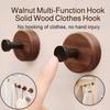 Solid Wood Suction Cup Hook Self-Adhesive Bathroom Hook Space Saving Wall Mount Hook  Door Hanging