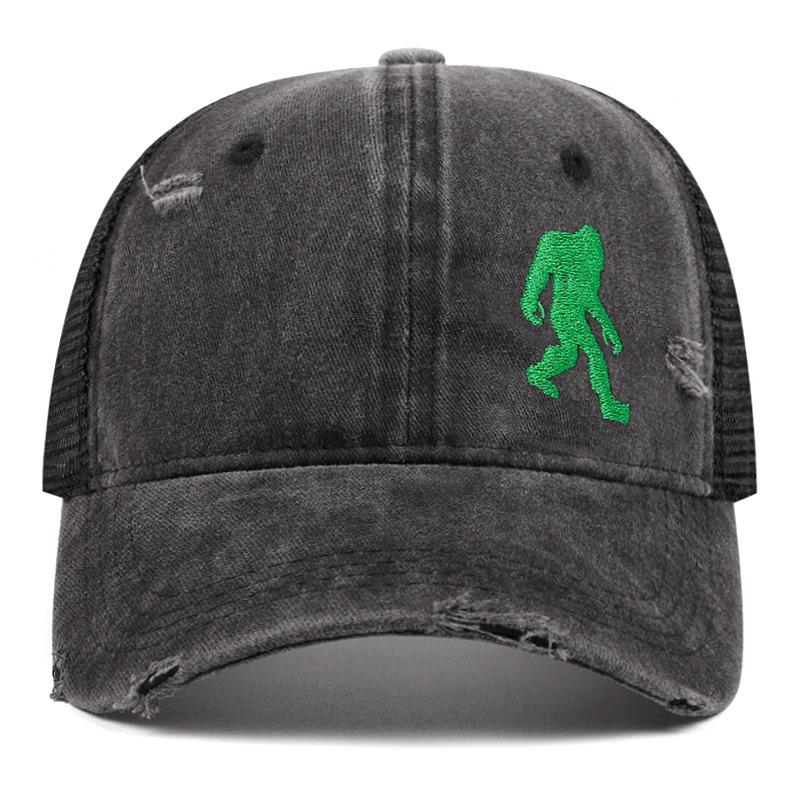 Fashion Hat Washed Cross Ponytail Hat Old Ripped Net Baseball Cap Spring Summer Autumn Sunscreen Shade Cap