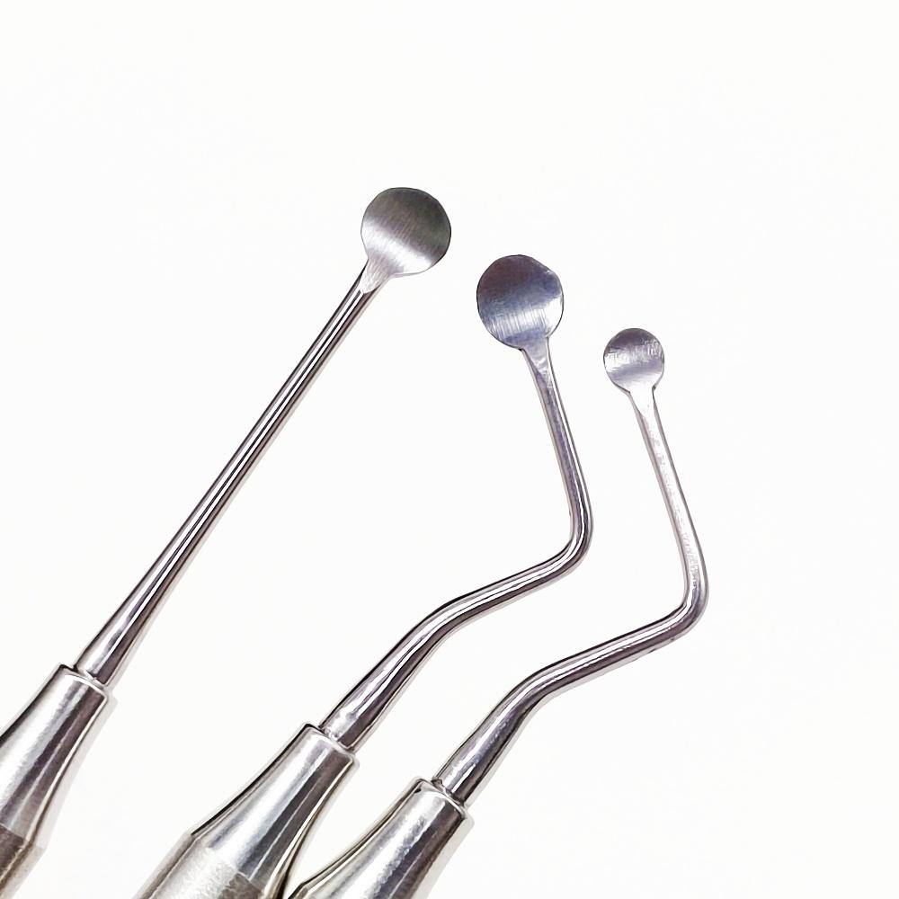 Зубной имплантат, хирургический экскаватор, ложка 4 мм/6 мм, уход за полостью рта, восстановительный инструмент для полости рта, хирургические инструменты с круглым наконечником, двойные концы