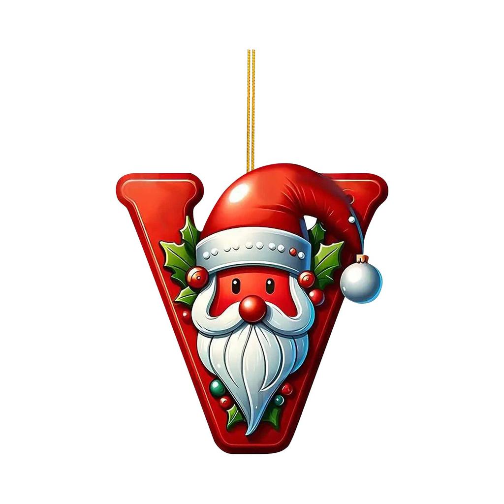 Рождественская елка из 26 букв, подвесное персонализированное украшение в виде рождественской буквы