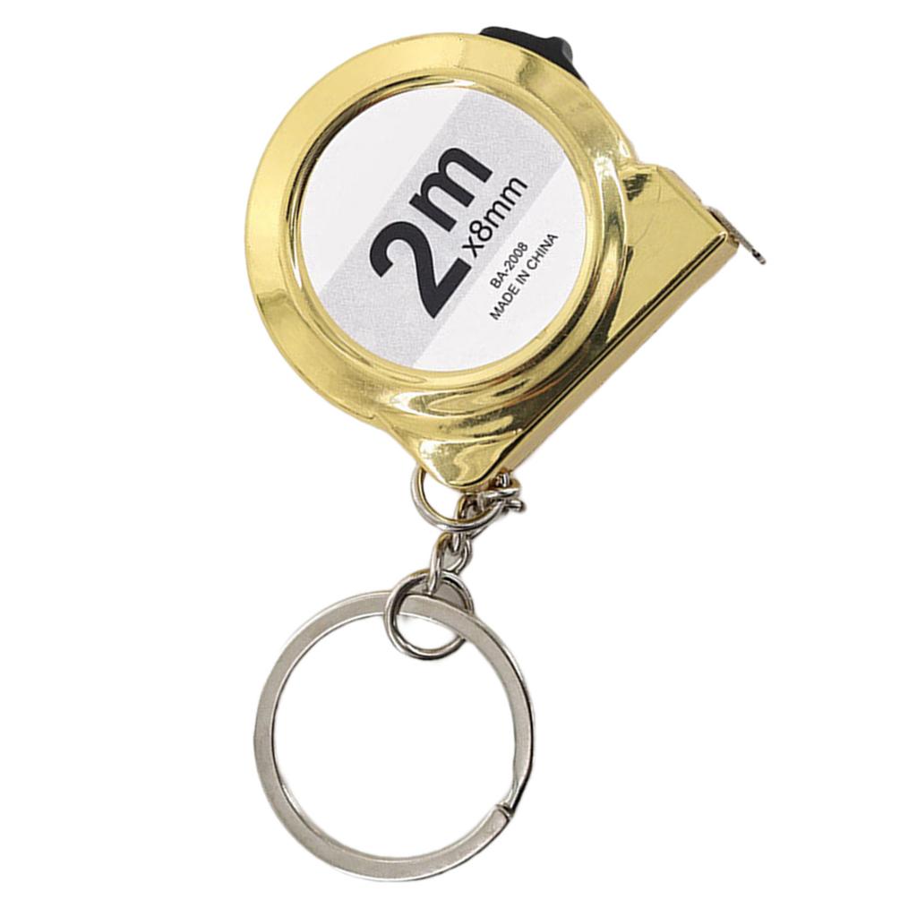 2M Миниатюрная рулетка АБС-пластик Углеродистая сталь Брелок Портативный измерительный инструмент для дома, офиса, автомобиля, DIY-проектов, ежедневного использования