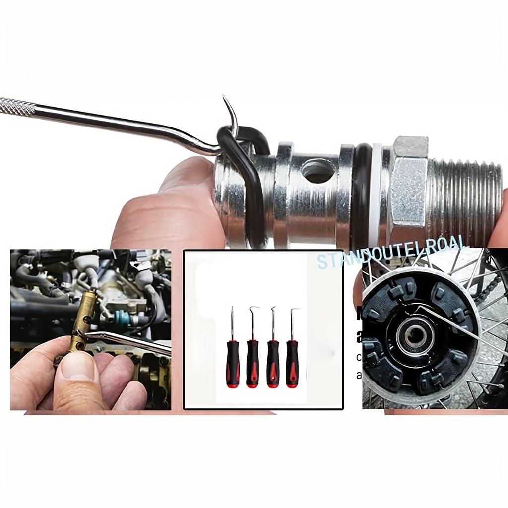4 шт./10 шт. Набор прецизионных крючков и пик, Сальник автомобиля, Уплотнительное кольцо, Прокладка, Съемник крючков, Съемник, Набор прецизионных крючков и пик
