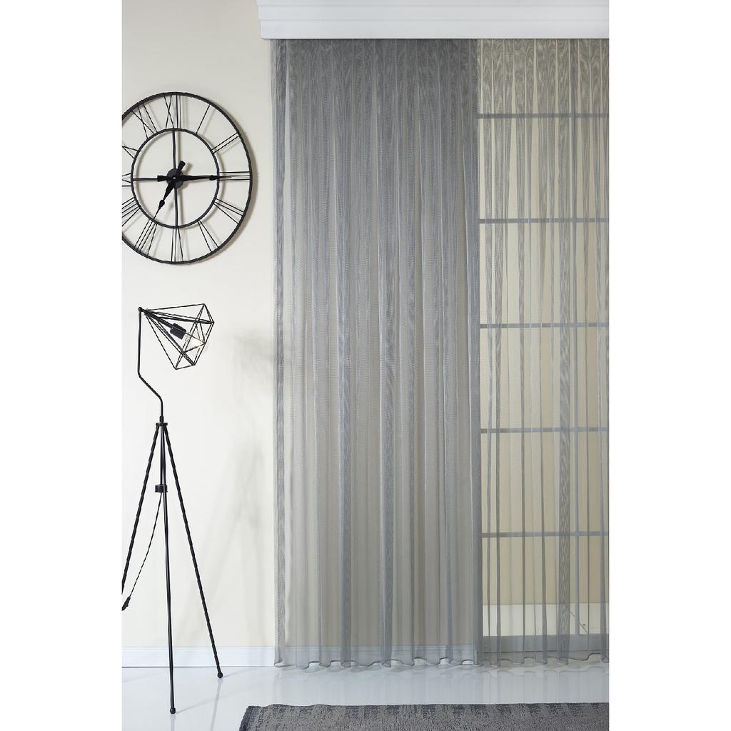 Изумрудно-зеленая зеленая глажка яркая тюлевая занавеска - Olin - без ворса - экстракты усадки