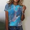 Fashion Printed Top Women's Short Sleeved Streetwear Summer Fashion Women's Casual Round Neck T-Shirts Women’s