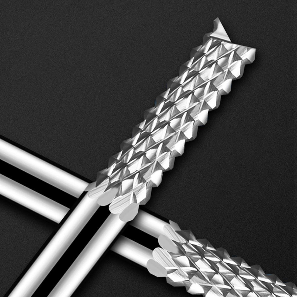 Carbide Corn Teeth Cutters 4mm 6mm 8mm End Mill CNC PCB Milling Bit Tungsten Steel Router Bit for Engraving Machine Tool