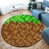 Sandbox electronic Xbox games Minecraft circular carpet Household goods decoration anti slip home table and chair mat aisle door mat carpet D11