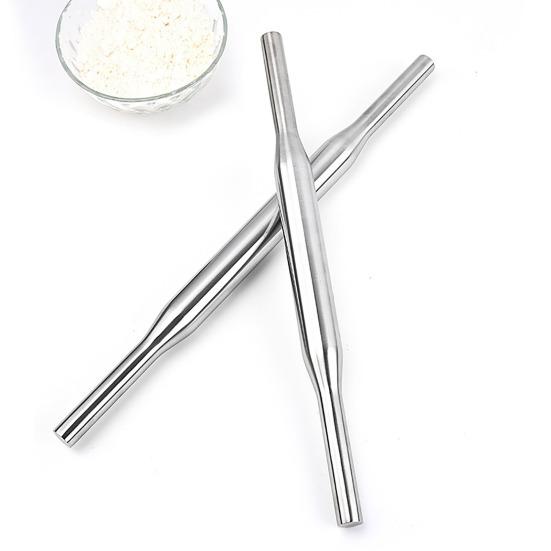 Скалка из нержавеющей стали с антипригарным покрытием, валик для теста, пиццы, лапши, пельменей, инструмент для изготовления печенья, кухонные аксессуары