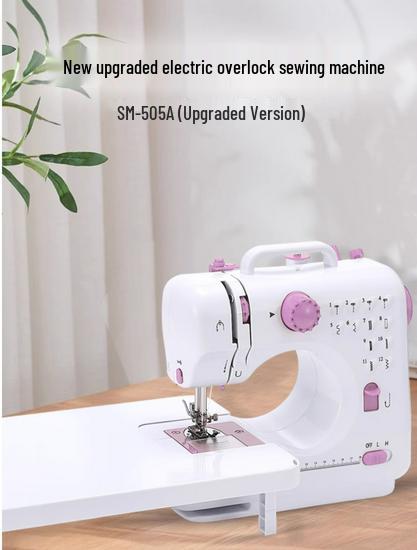 505A Mini Multifunctional Desktop Overlock Electric Sewing Machine for Home Use