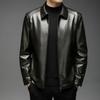 Мужская флисовая кожаная одежда, осенне-зимняя новая куртка большого размера, мужская повседневная кожаная мужская теплая куртка для папы