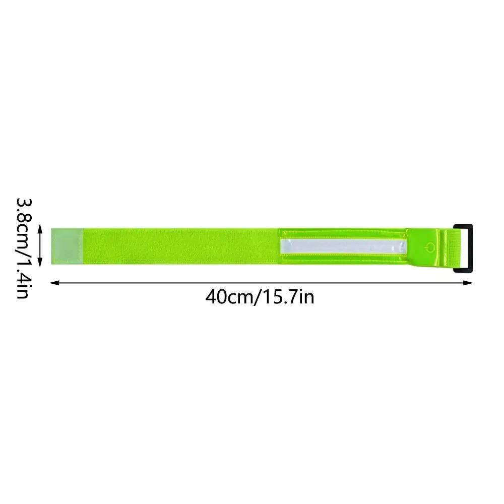 2Pcs Safety LED Light Armband 3 Modes Waterproof Luminous Arm Band 5 Light Color Rechargeable Warning Wristband Night Running