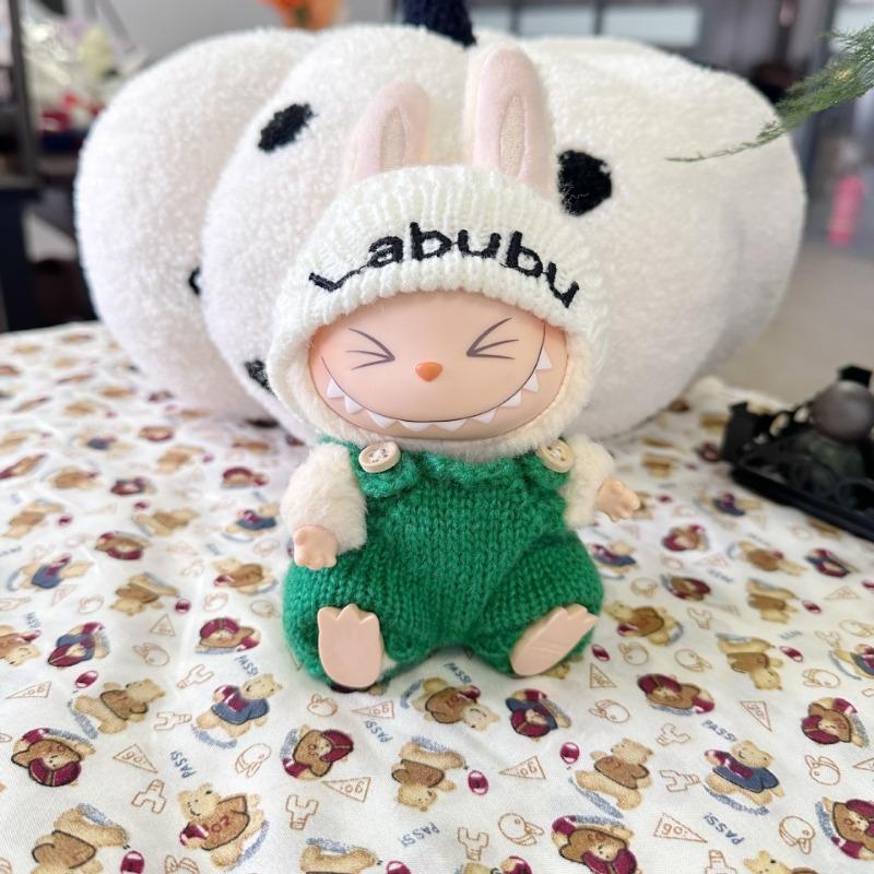 Suitable for V1 V2 V3 Labubu Doll Clothes Set Cute Doll Overalls DIY Clothing Accessories Children's Toys Birthday Gift Sitting at a Party for Suits
