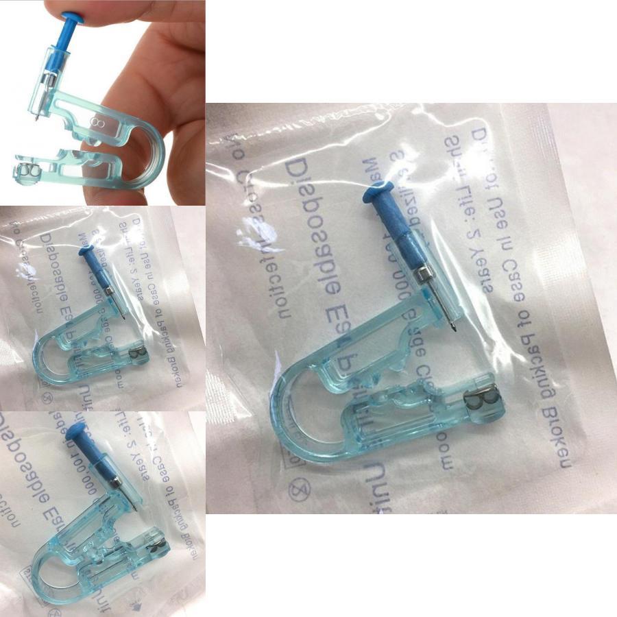 Ear Piercing Gun Safety Asepsis Tool Needle Disposable Body Kit Gem Earring Stud