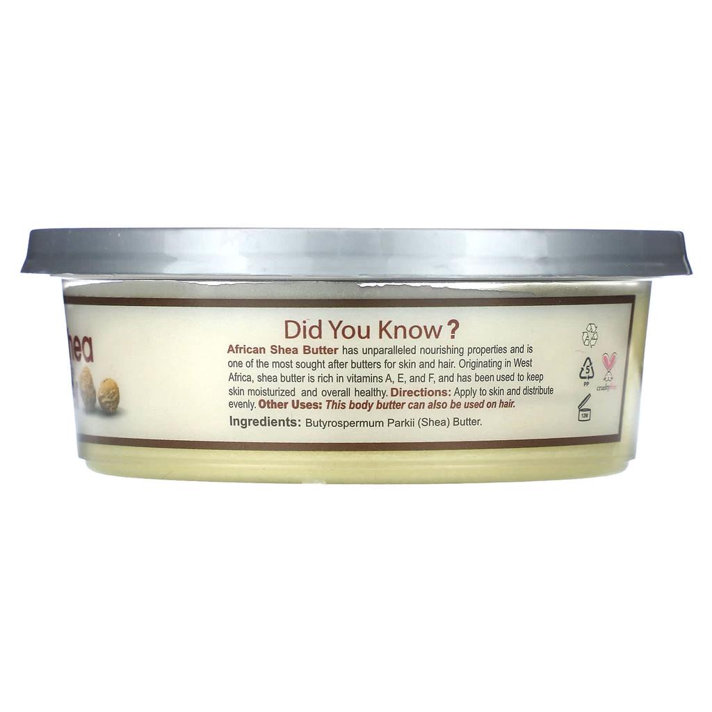 Okay Pure Naturals African Shea Butter, Skin and Hair, White Smooth, 7.5 Oz (212 G)