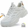 Summer Safety Sneakers White Safety Work Shoes For Men Work Breathable Shoes Comfortable Woman Safety Shoes Plastic Toe Cap Boot
