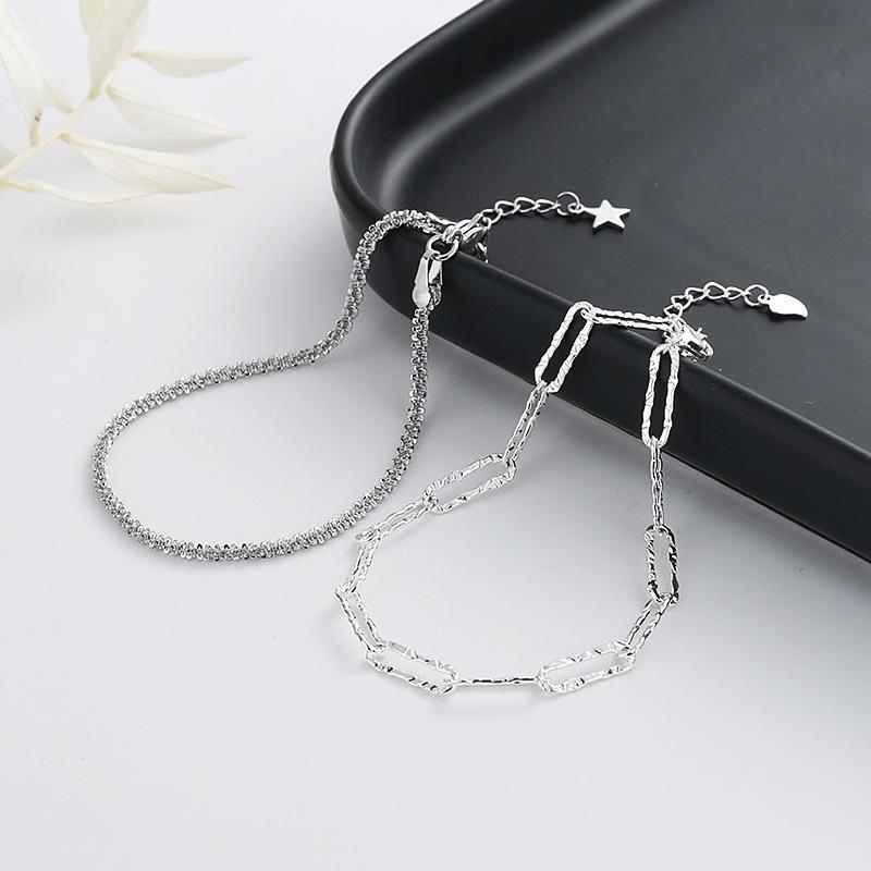 Sterling Silver S925 Silver Bracelet Dazzling Galaxy Chain for Women Sparkling Cold Style Personalized Baby's Breath Bracelet for Women