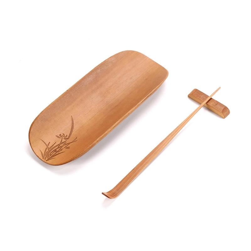 Traditional Chinese Teas Ceremony Set 3 Bamboos Tool With Intricate Carvings For Precise Brewing Family Gatherings And Cultural Display