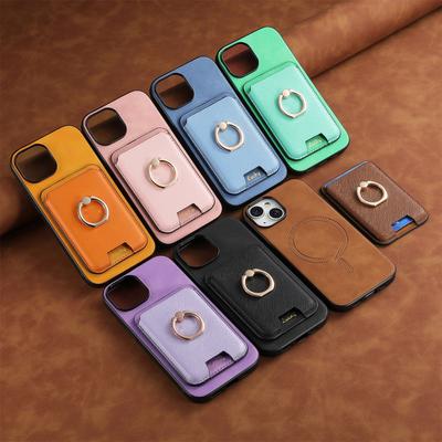 Подходит для iPhone16 Pro Max, чехол для мобильного телефона, магнитная сумка для карт, держатель на 14 колец, защитный чехол для Apple 15Pro