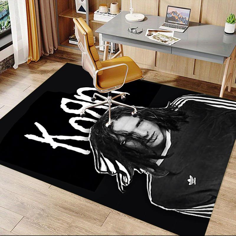 1 шт. Korn Домашний Офис, Прочный Полиэстеровый Коврик для Пола с Легким, Офисный Декор, Городской Стиль, Нескользящая Основа, Высококачественная Ткань
